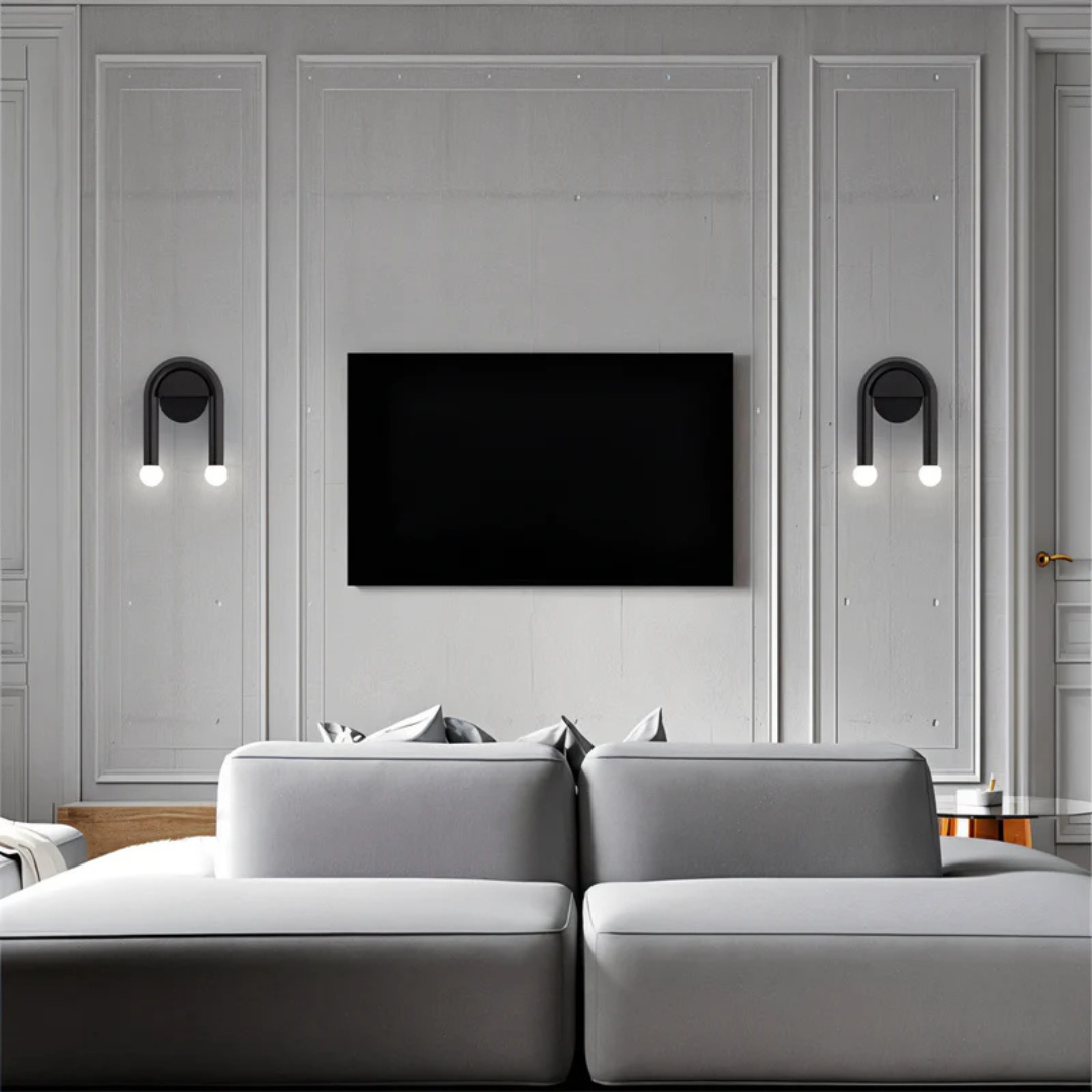 Lyra Arch LED Wall Light In Black Iron For Ambient Glow
