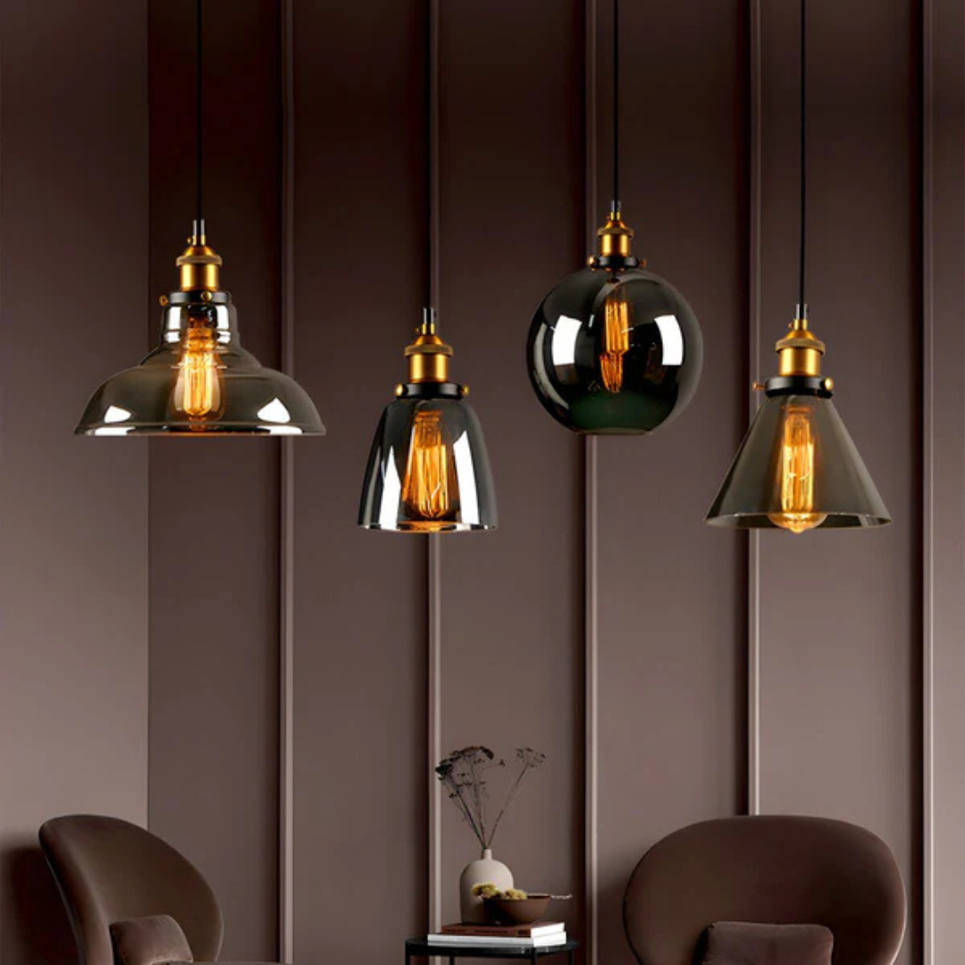 Vellora Vintage Glass Pendant Light for Dining Rooms and Living Spaces