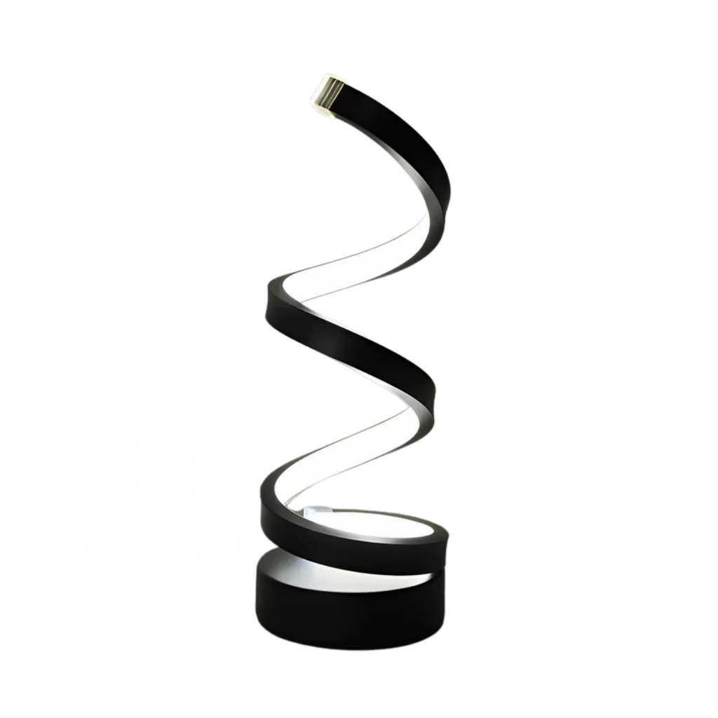 Lampa stołowa LED LumaSpire Spiralna zasilana baterią, ściemnialna, regulowana barwa światła