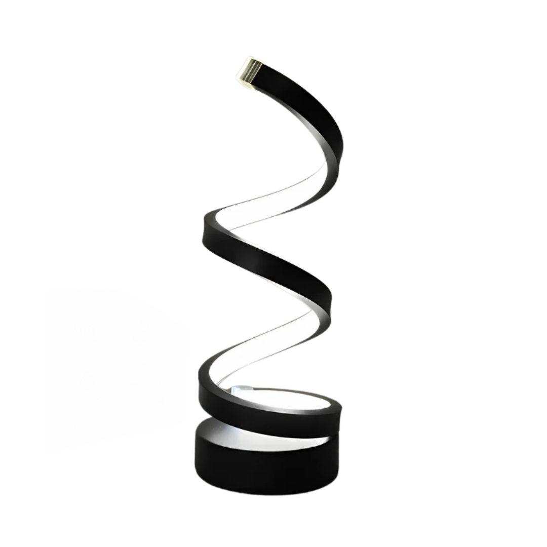 Lampa stołowa LED LumaSpire Spiralna zasilana baterią, ściemnialna, regulowana barwa światła