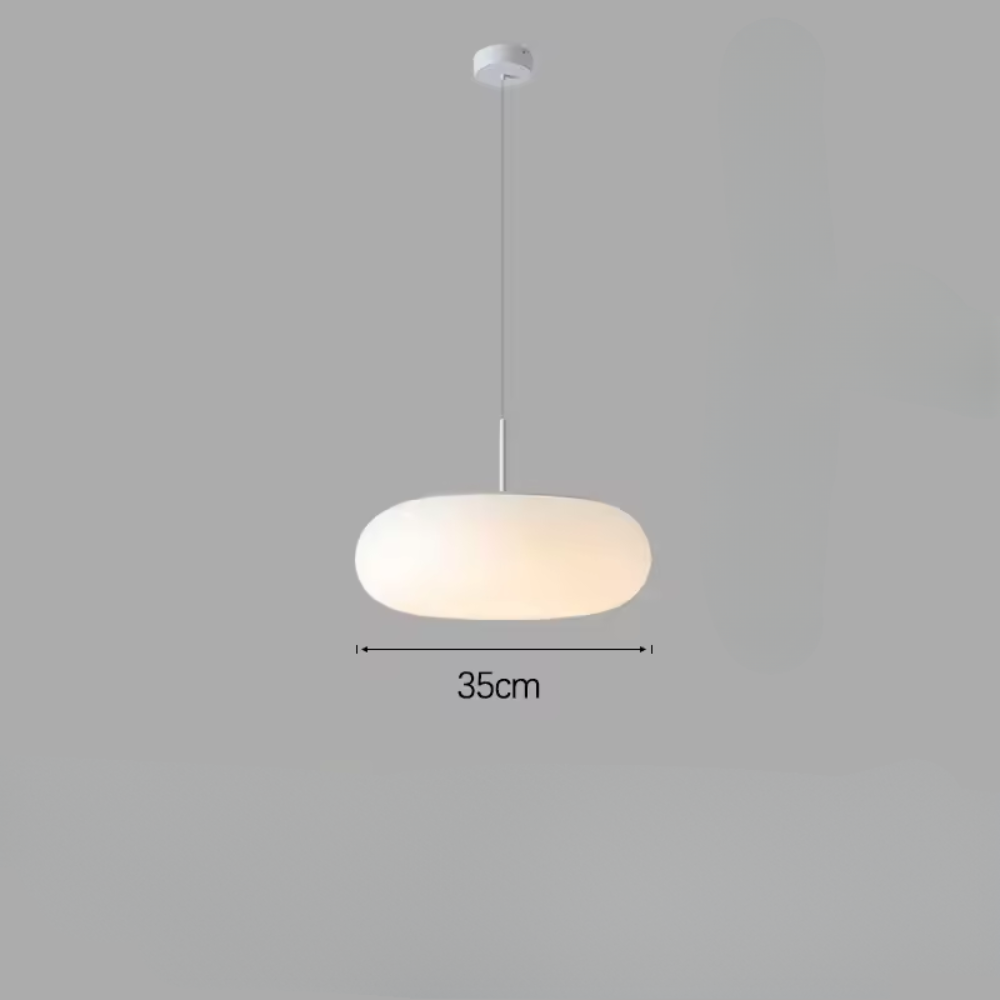 Liora Cream Petite Pendant Chandelier With Warm LED Glow