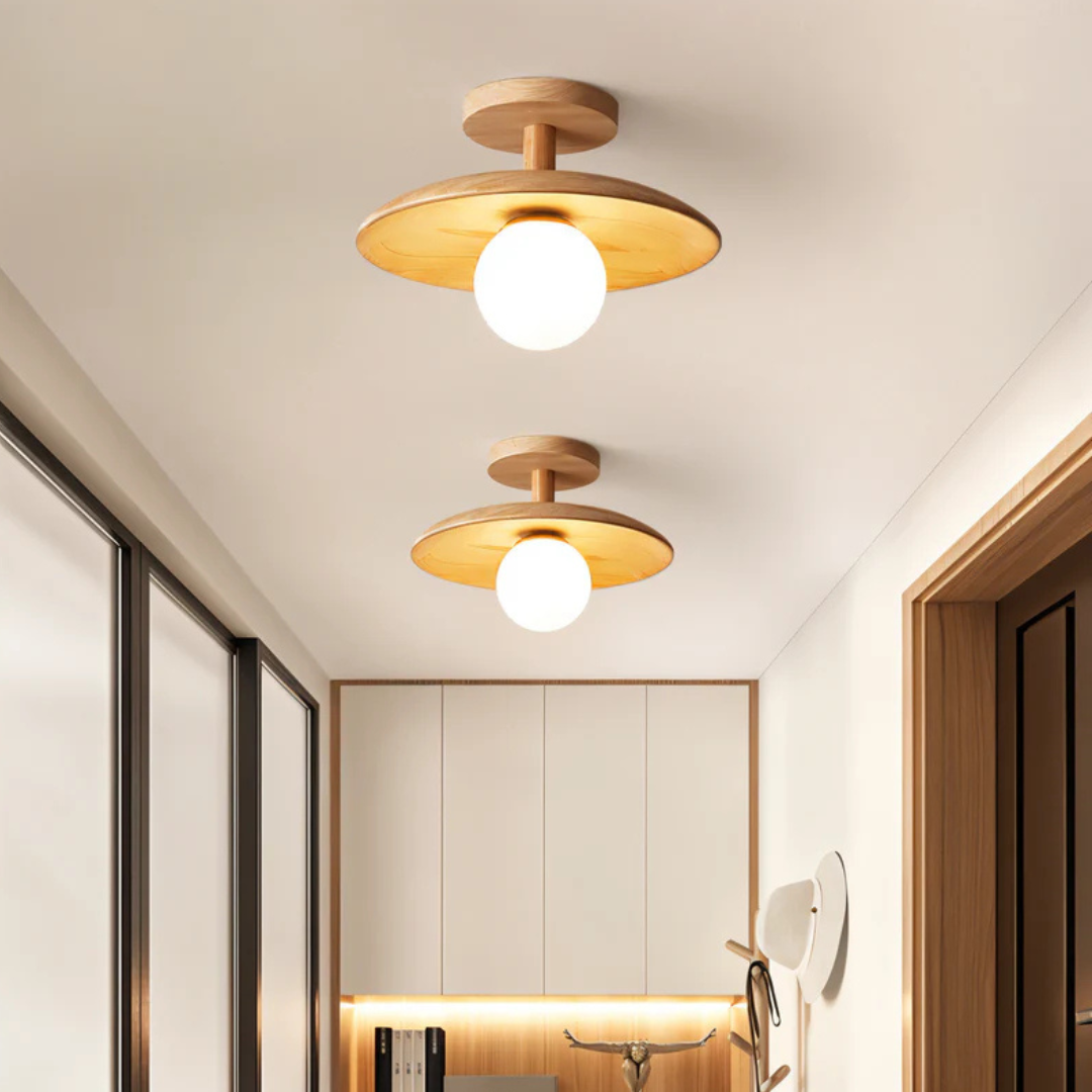 چراغ سقفی گرد LED اوریون وود برای اتاق خواب‌ها از لومینیا