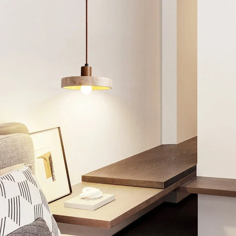 TerraLume Natural Stone Pendant Light With E27 LED