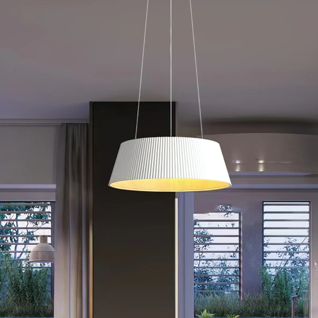 چراغ آویز مدرن LED اورلا با طراحی راه‌راه برای میز ناهارخوری