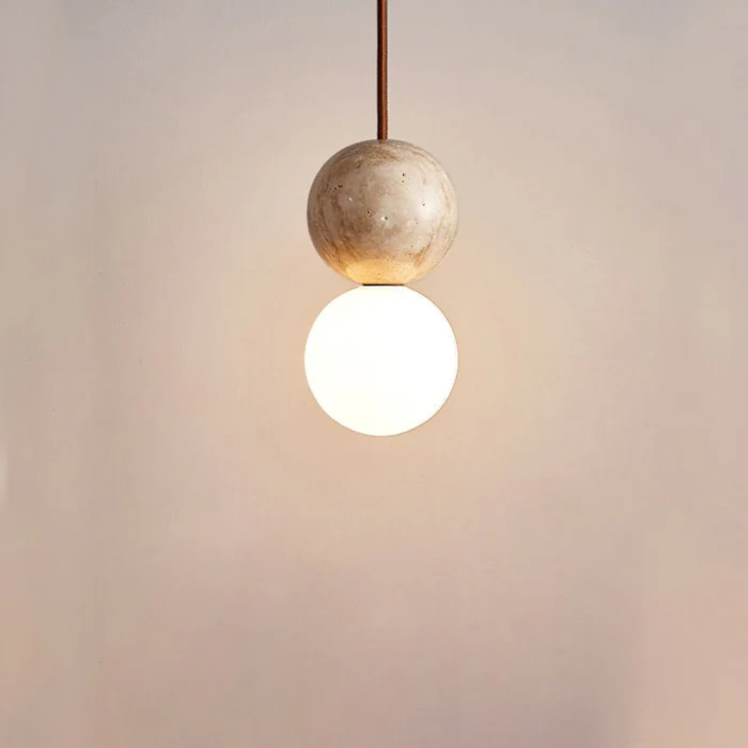 چراغ آویز کایروآ وابی‌سابی برای میز ناهارخوری با نور گرم