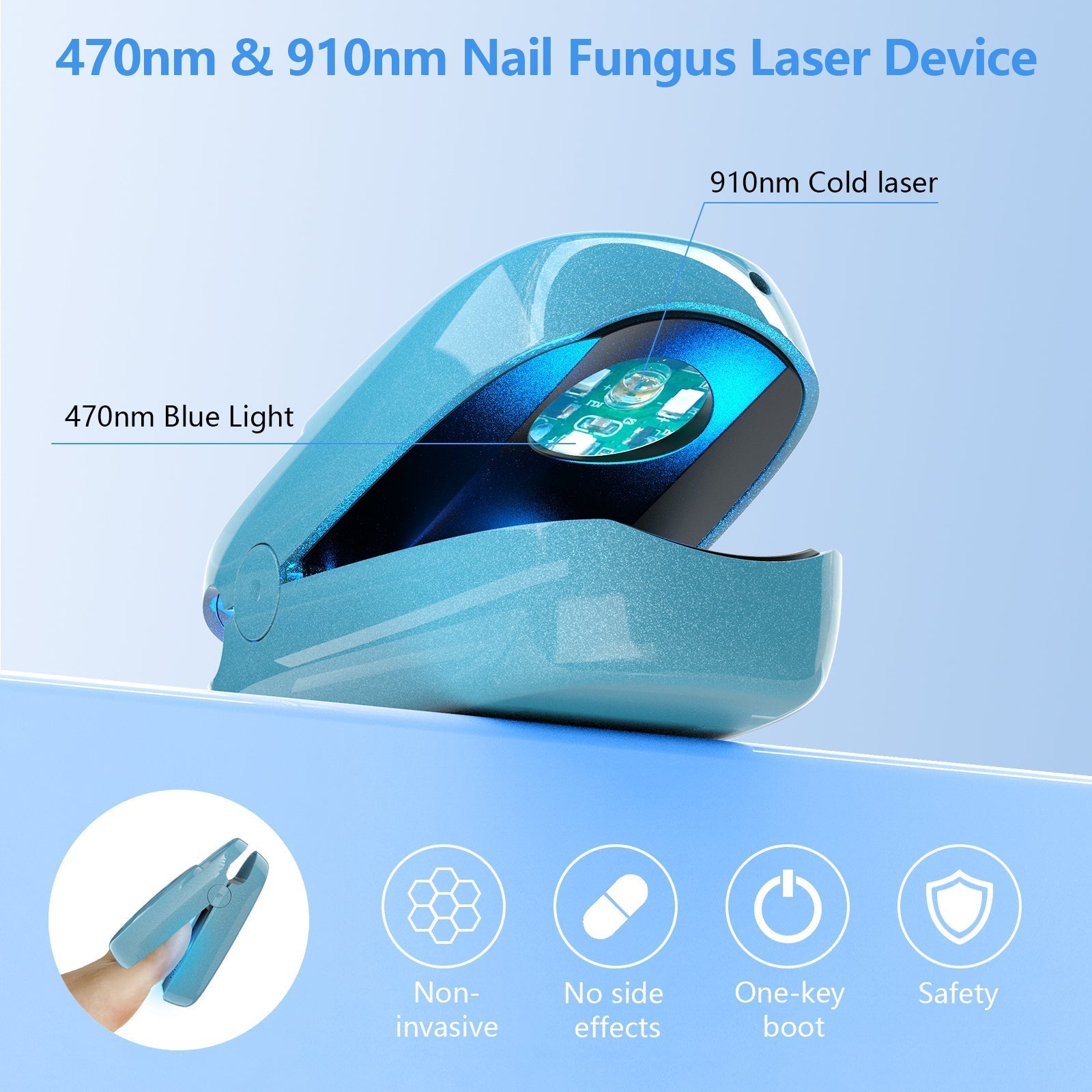 Portable Laser Therapy Nail Cleaning Device FDA Cleared