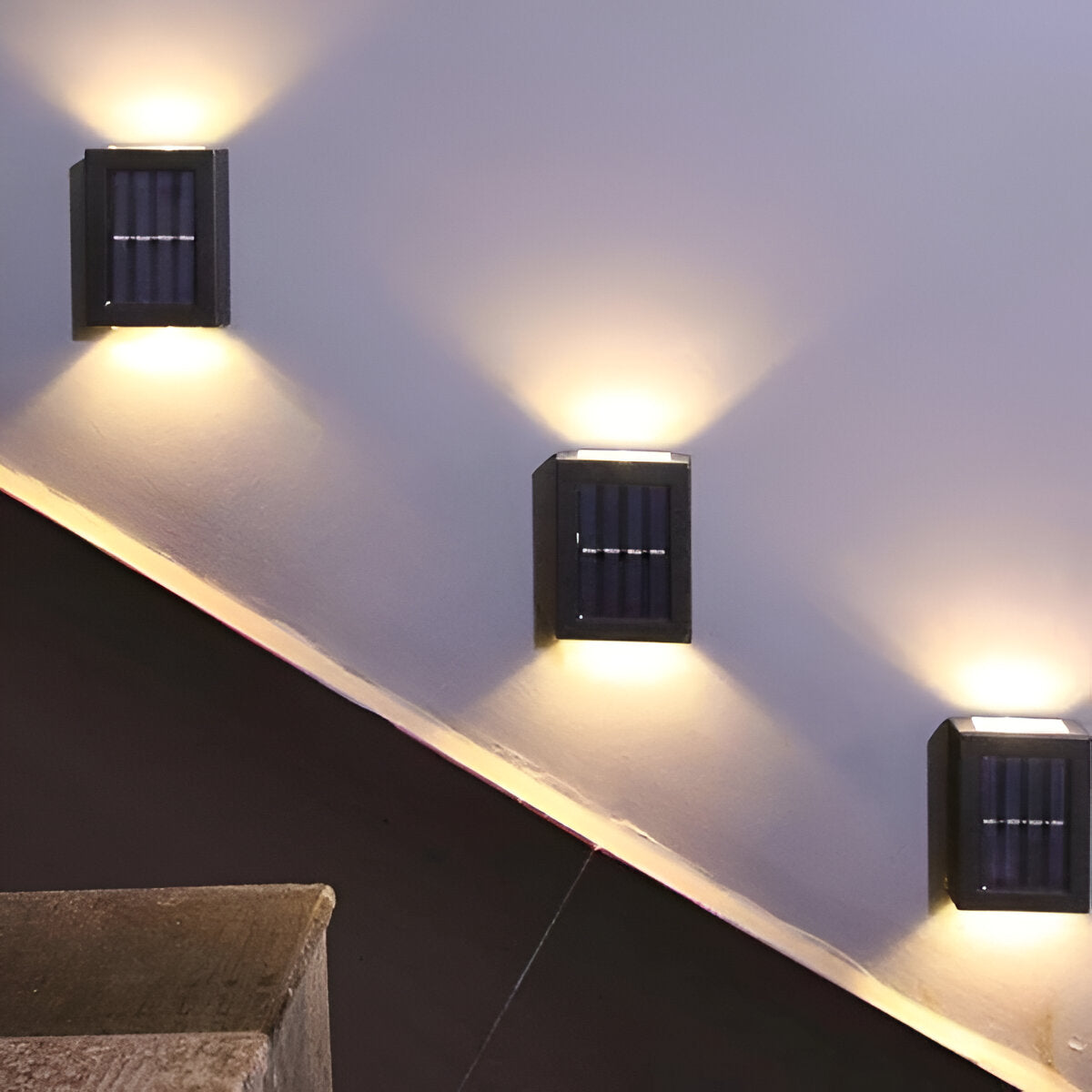 AstraLume Solar Outdoor LED Wall Light IP65 Waterproof Black