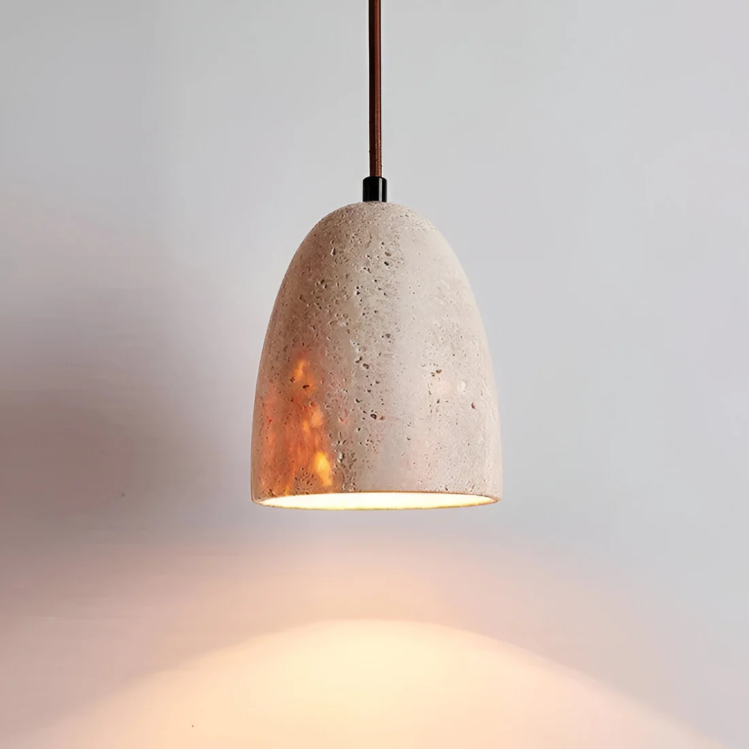 Averin Travertine Retro Pendant Light For Dining Areas