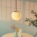 Aurelle Travertine and Alabaster Ball Pendant Lighting