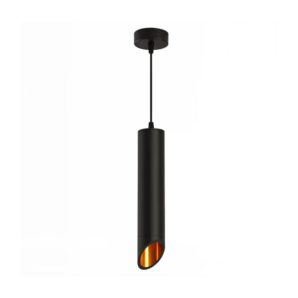 Lumora Tube Pendant Light in Aluminum for Dining Tables and Living Areas