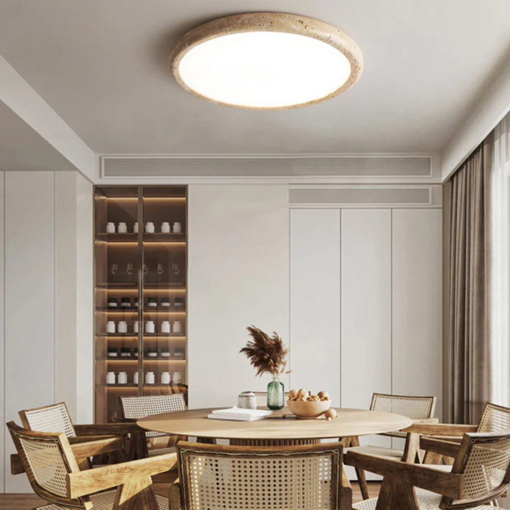 TerraStone Natural Stone LED Ceiling Light for Living Room