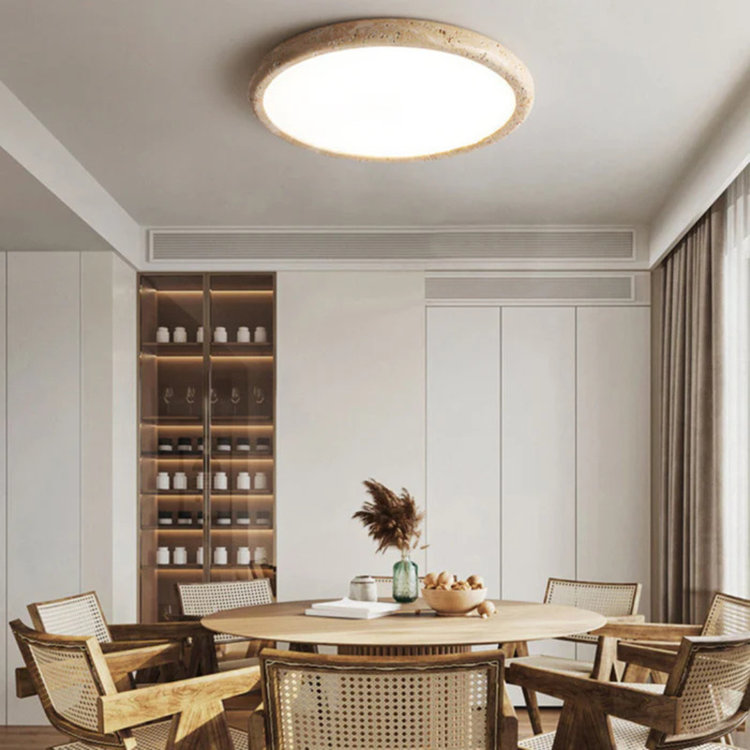 TerraStone Natural Stone LED Ceiling Light for Living Room