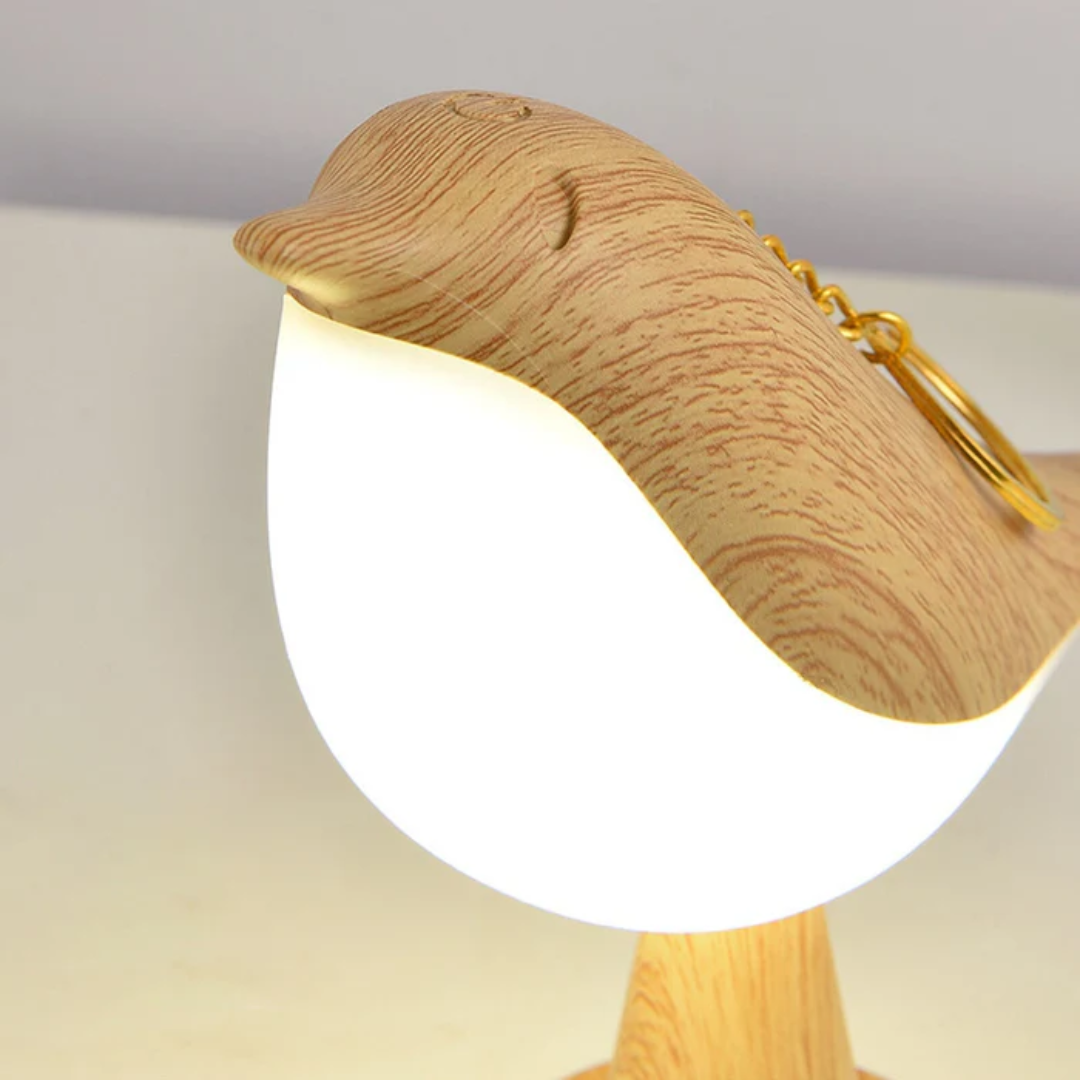FeatherGlow Vogel LED Nachtlicht Kabellos mit Gemütlichem Lichtschein