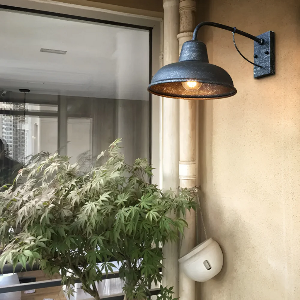 Ravelon Vintage Industrial Outdoor Wall Lantern for Patio by Aerolux