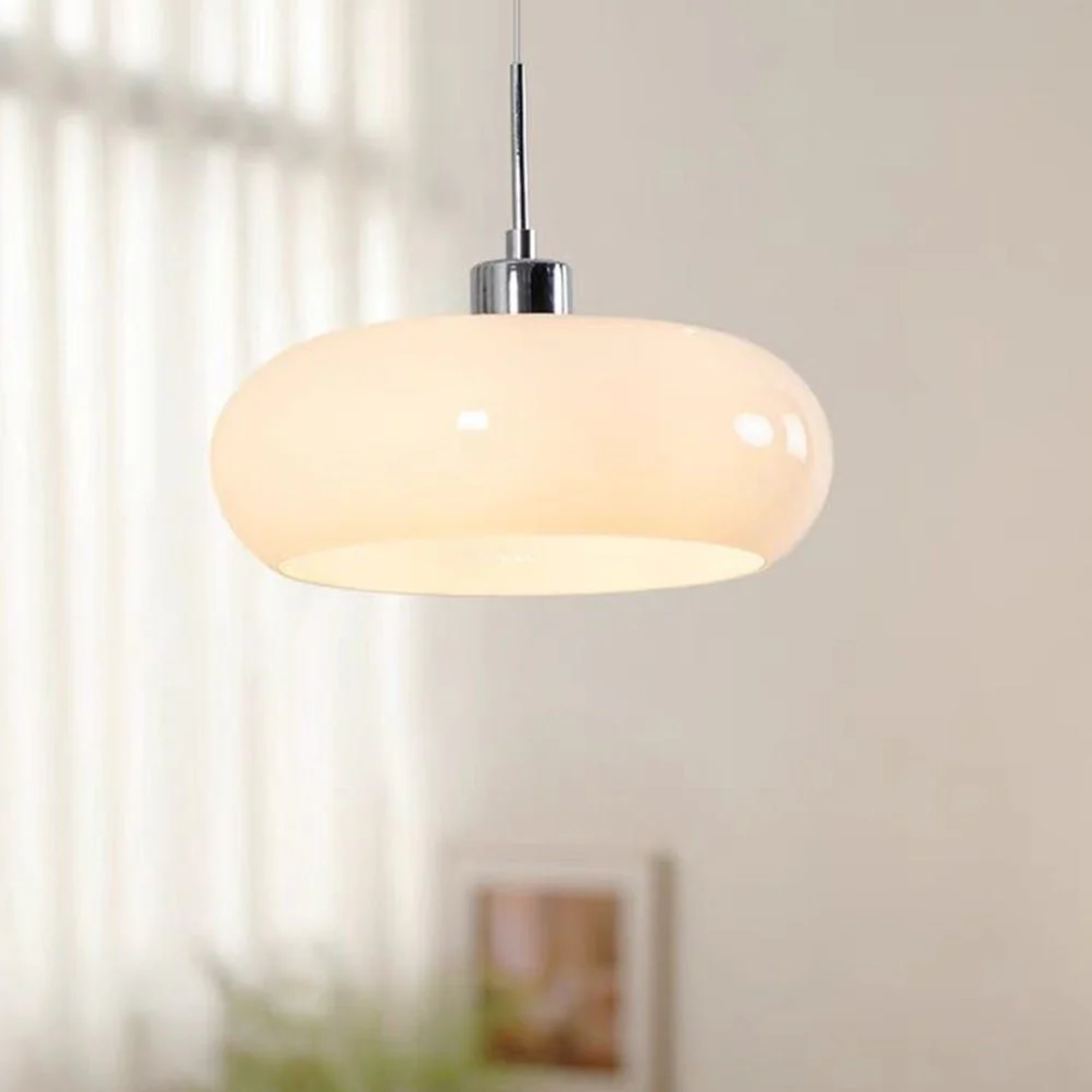 Evara | Moderne glaspendel med varmt lys