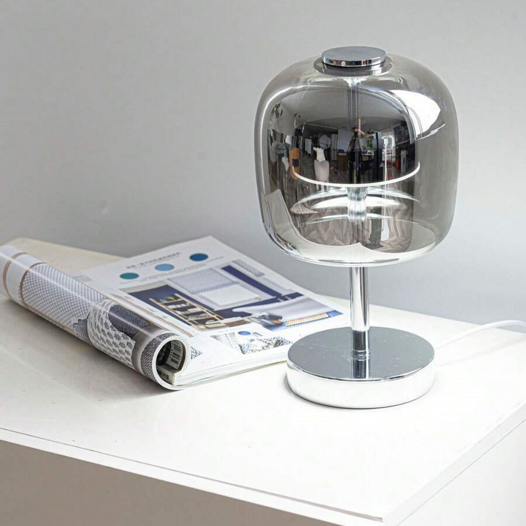 AstraLume Table Lamp With Dimmable LED Glass Shade