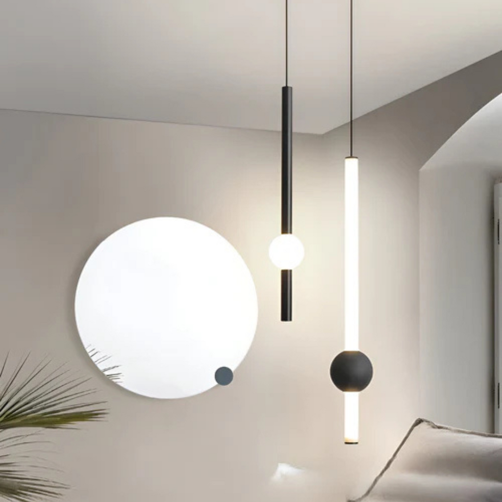 Kairova minimalistická válcová závěsná lampa do interiérů