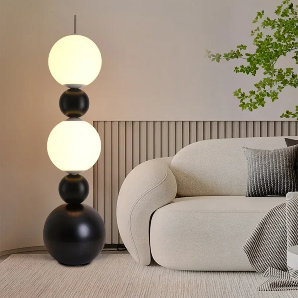چراغ ایستاده LED اورندا به شکل کدو با مواد طبیعی