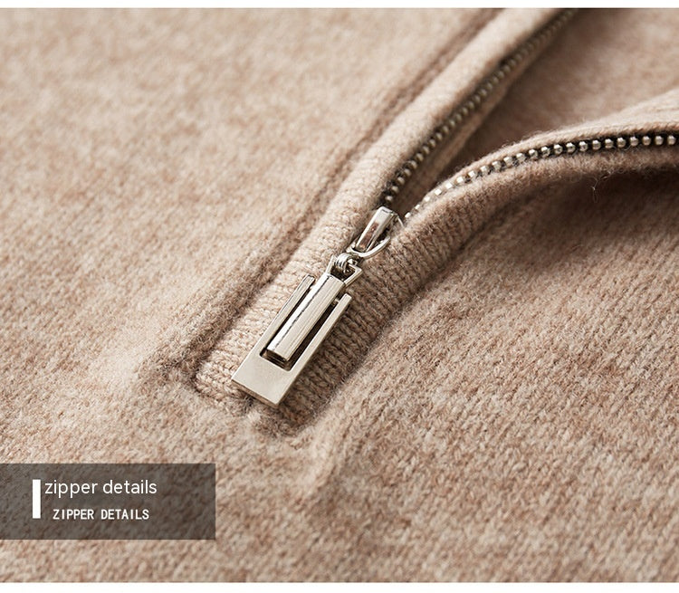 Maglione Kestrel in 100% Lana Australiana con Mezza Cerniera per un Comfort Lussuoso