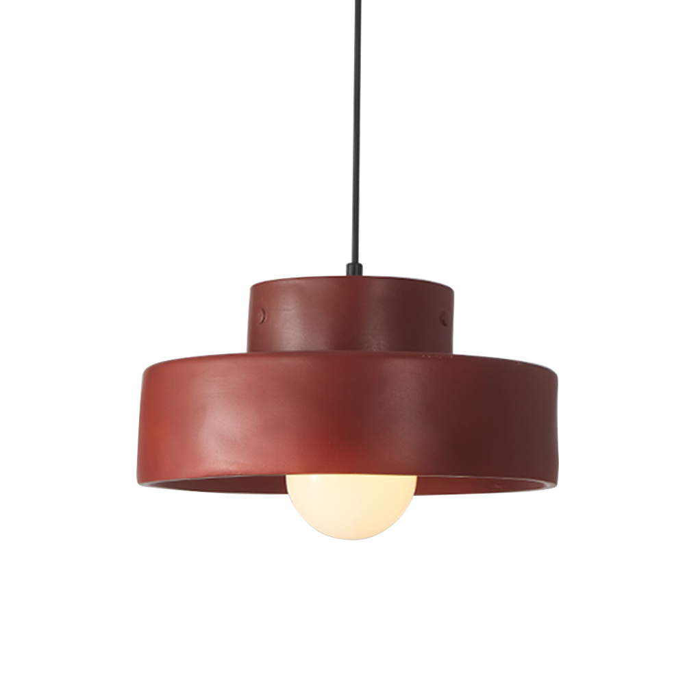 Novaara Resin Pendant Light in Vintage Wabi Sabi Style Red, Green or Black