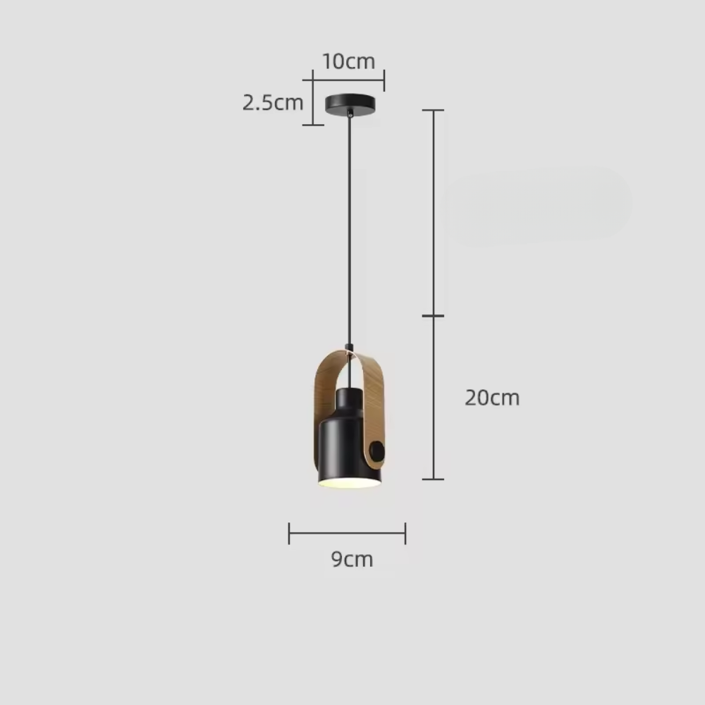 Lampada a sospensione con faretto regolabile Asteri Nordic con base E27