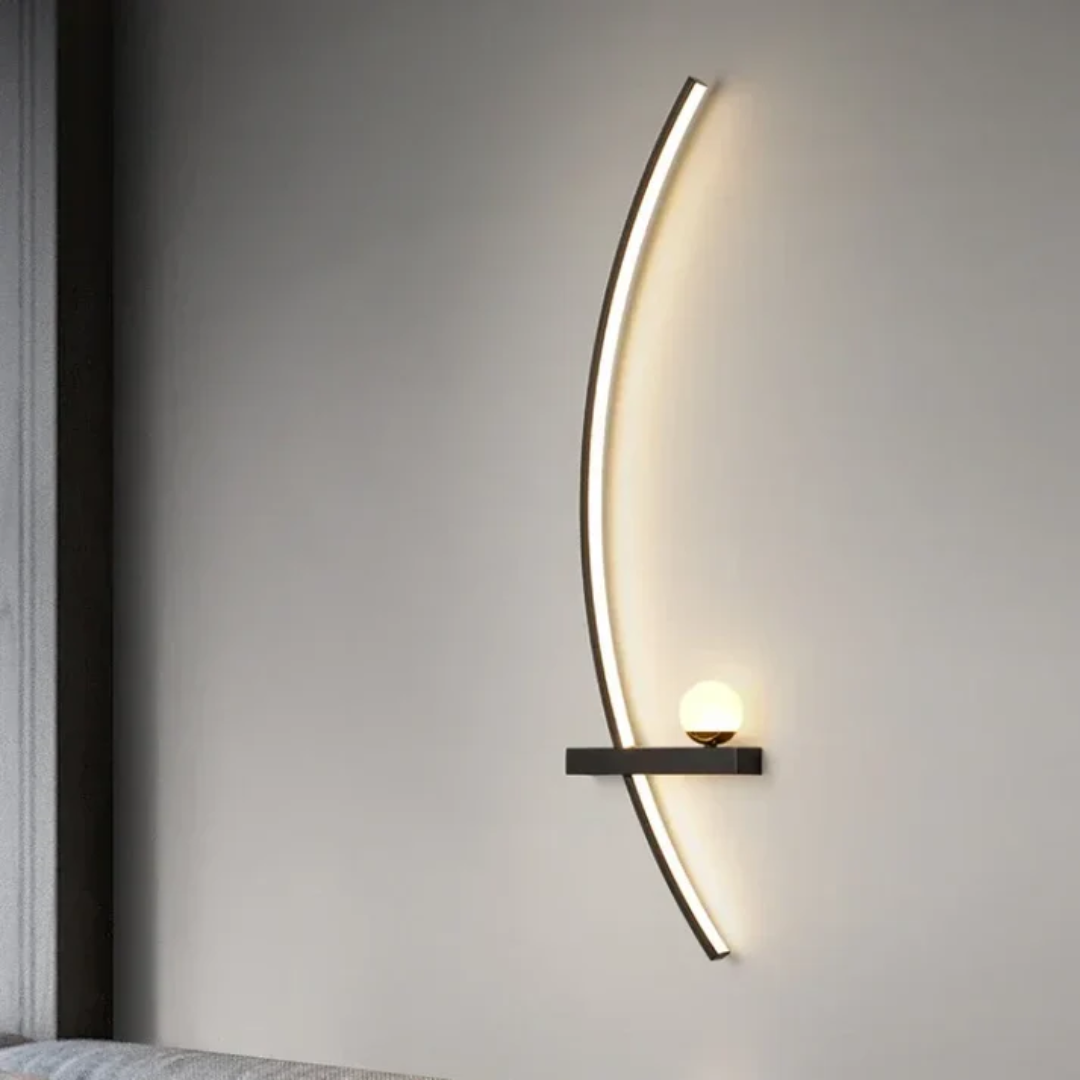 SolaraLume Vägglampa Lyxig LED för Sovrum och Hall Aluminiumarmatur