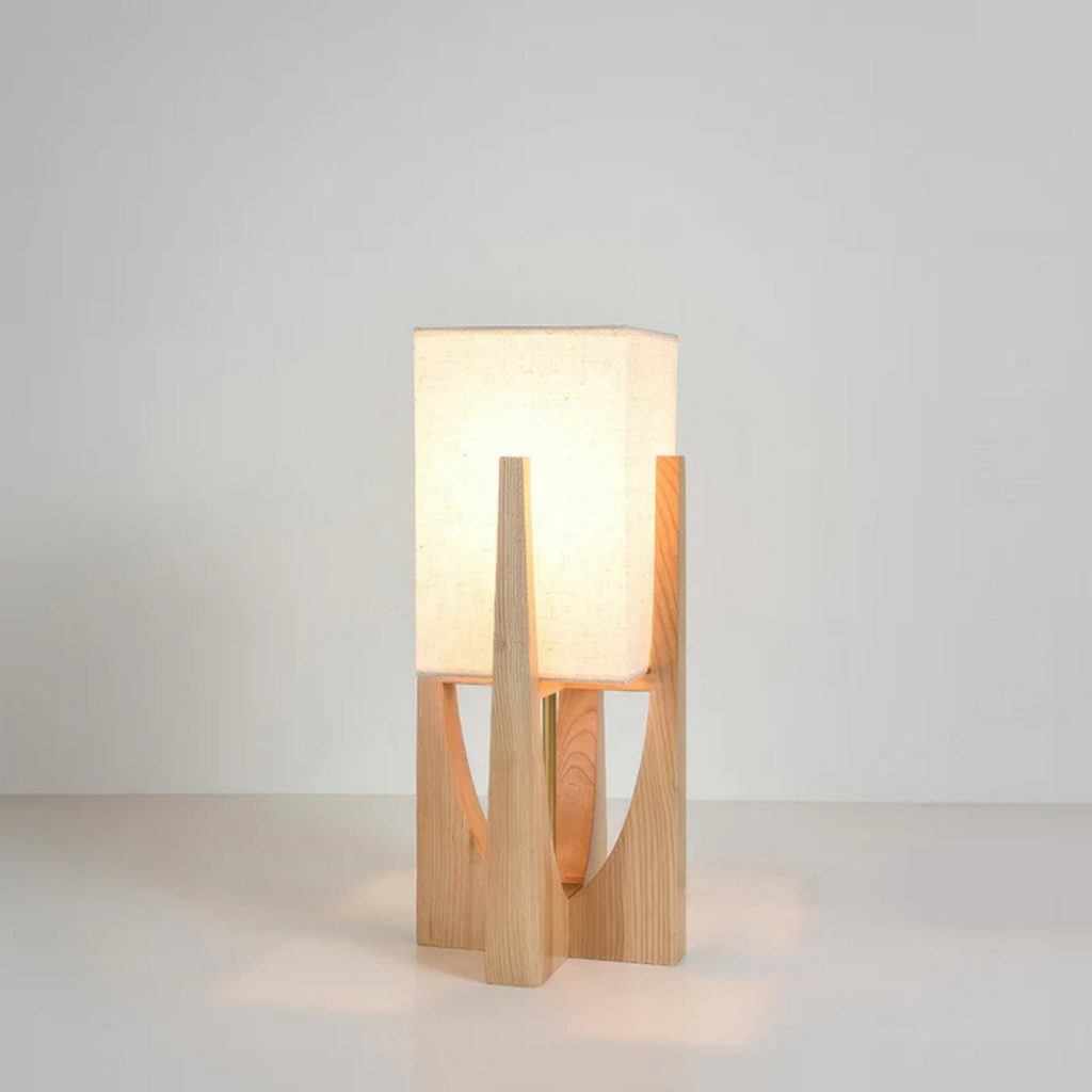 Kokoro Walnut Floor Lamp Japanese Inspired Cozy Living