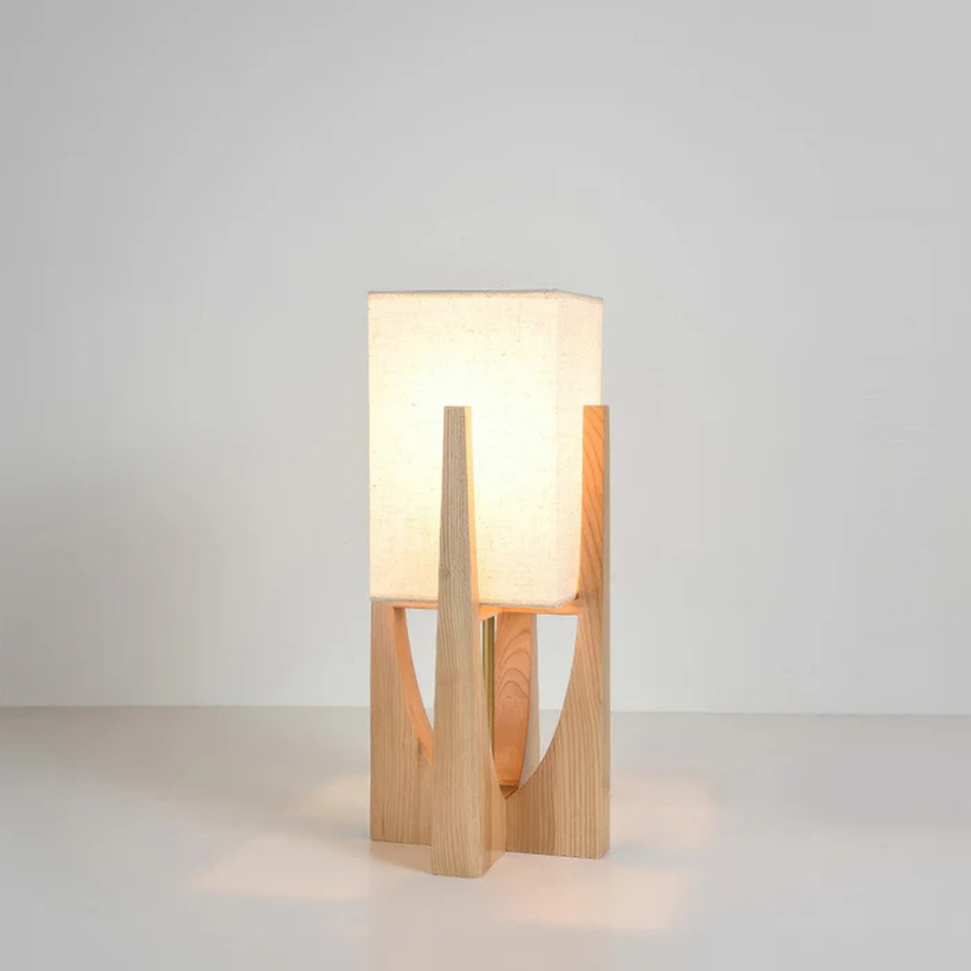 Kokoro Walnut Floor Lamp Japanese Inspired Cozy Living