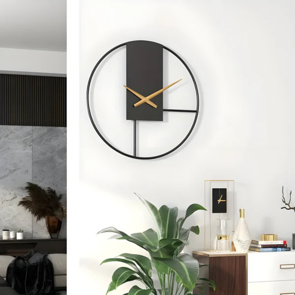 Aurelia Große Stille Minimalistische Wanduhr für Wohnzimmer