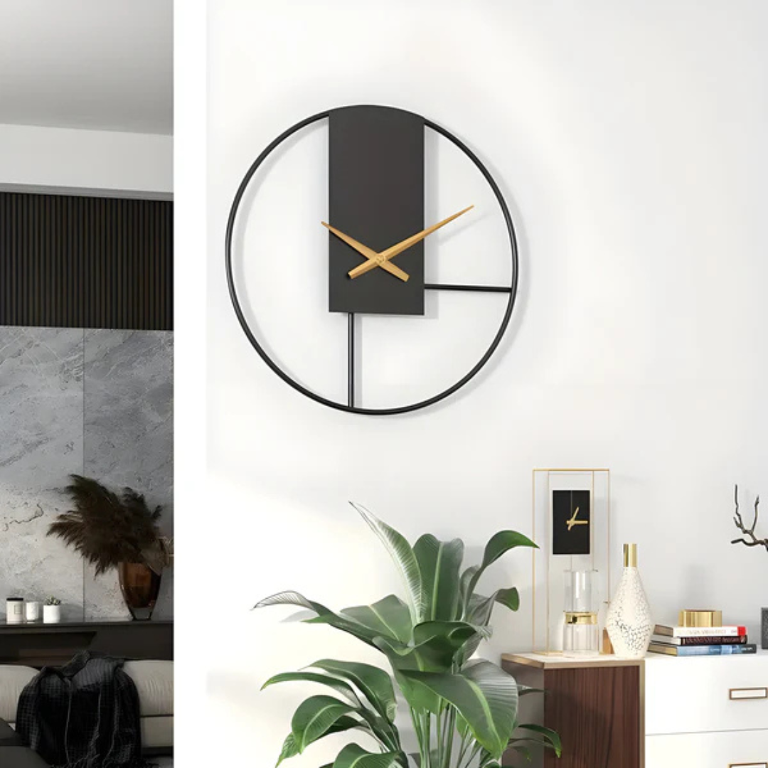 Aurelia Große Stille Minimalistische Wanduhr für Wohnzimmer