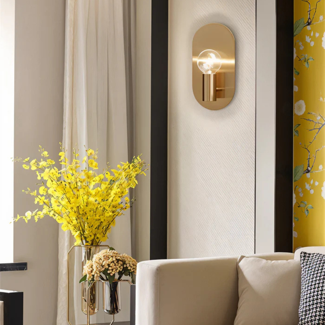چراغ دیواری LED طلایی اورئا برای دکوراسیون لوکس