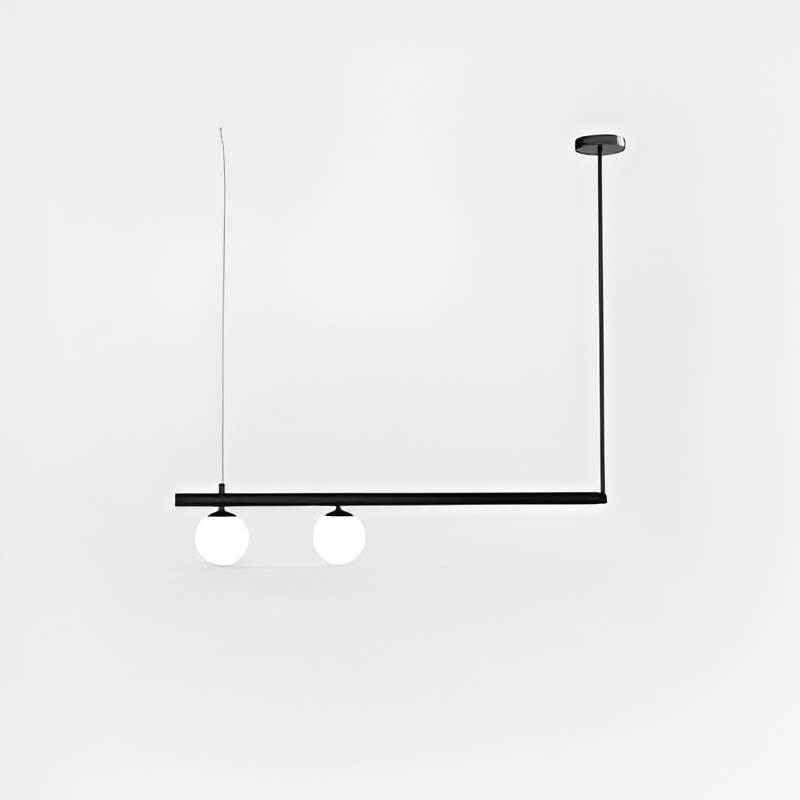 Velora Nordic Glass Linear Pendant Light for Dining