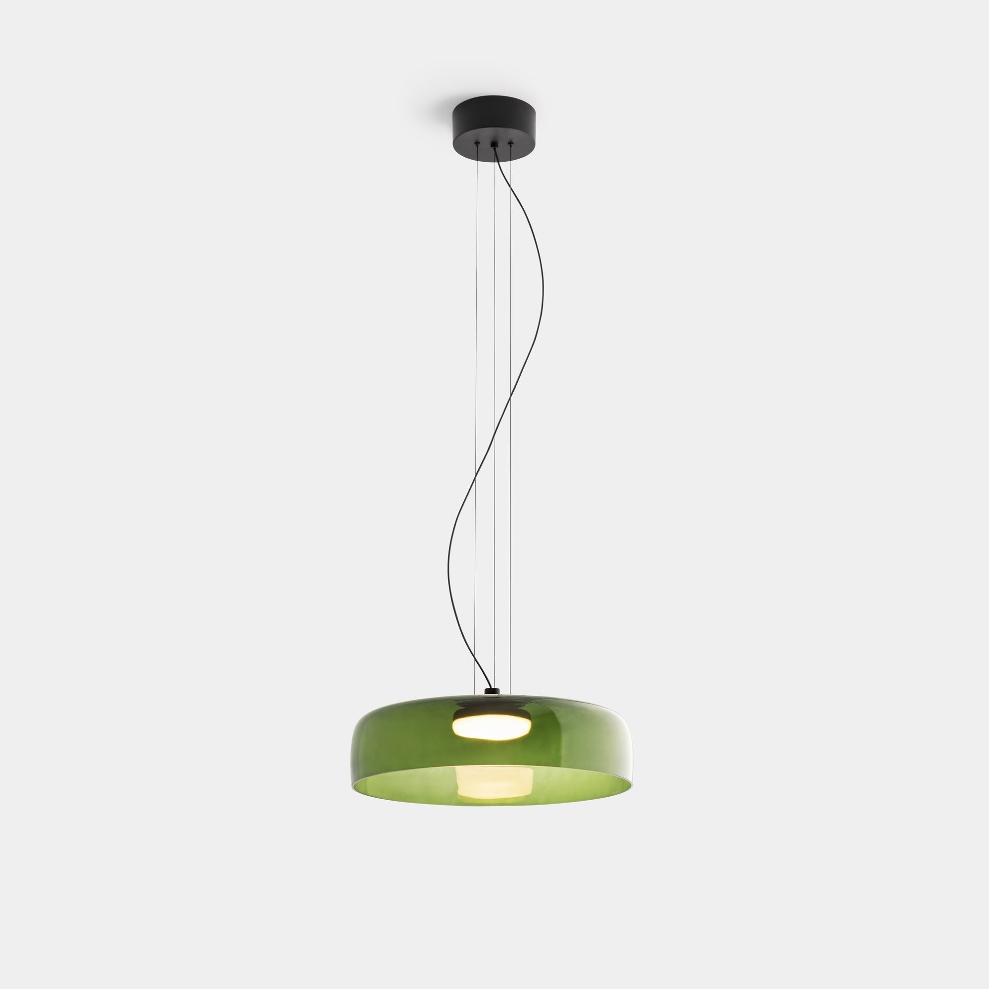 FjordGlow Glass Pendant Light With Metal Shade For Dining Room 110V-120V