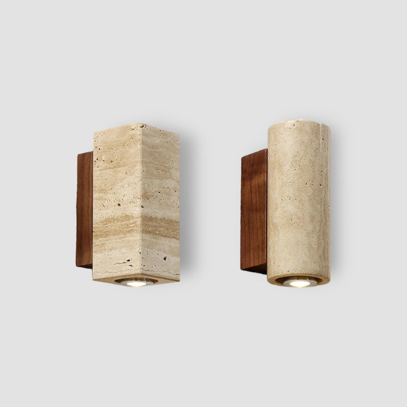 EmberStone Travertine LED Wall Light for Living Rooms