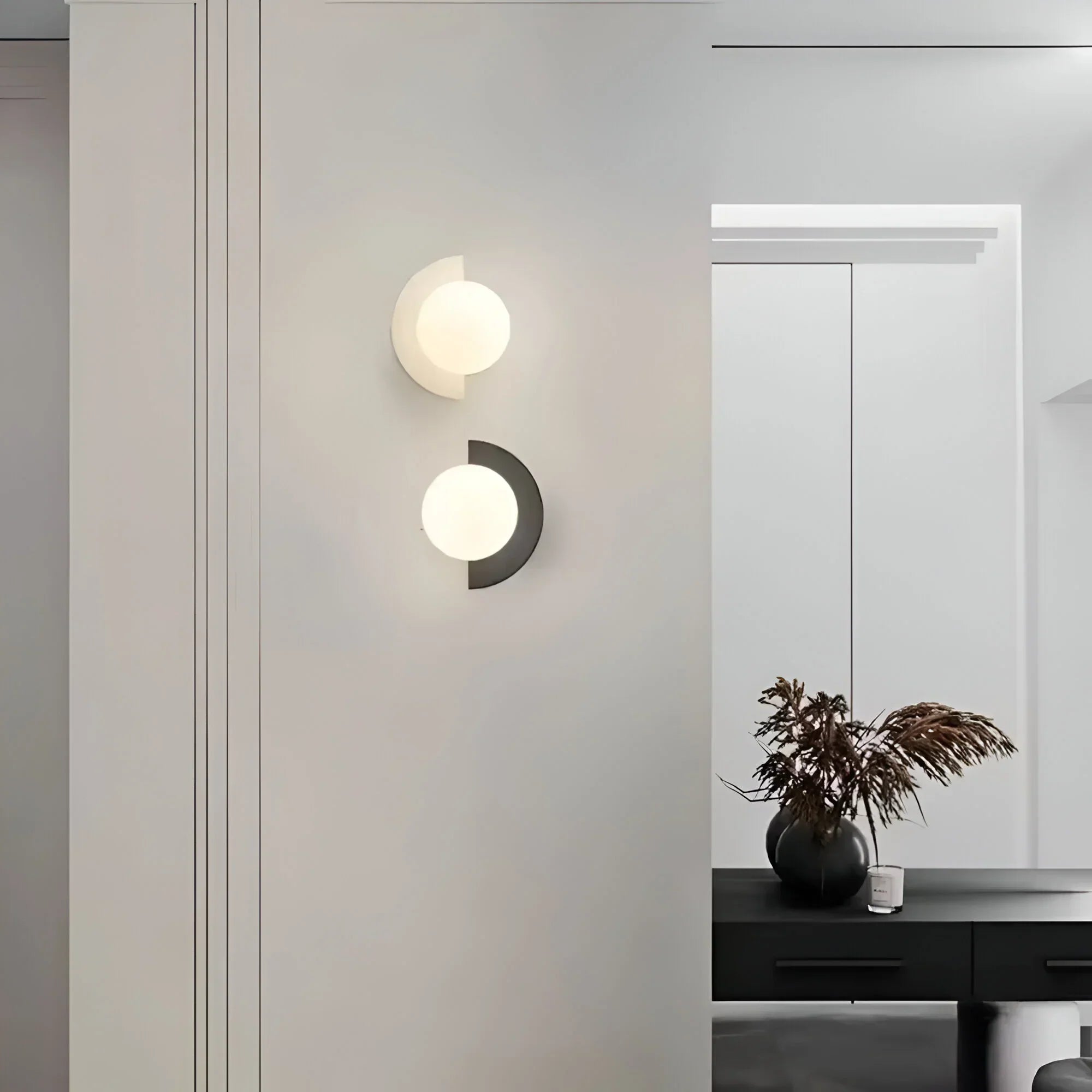 NovaGlow Nowoczesna Półokrągła Lampa Ścienna Do Nowoczesnych Wnętrz