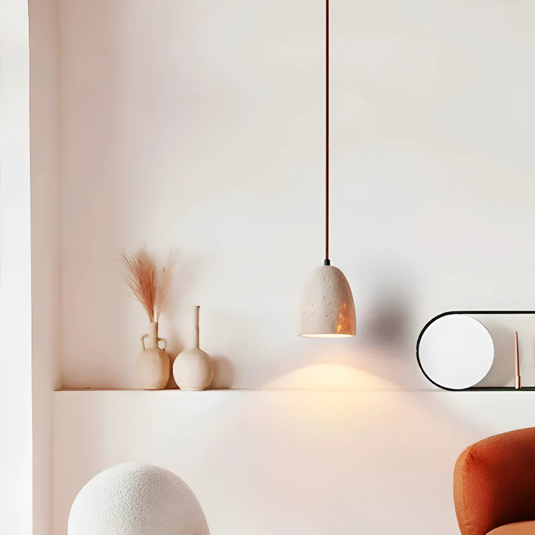 Averin Travertine Retro Pendant Light For Dining Areas