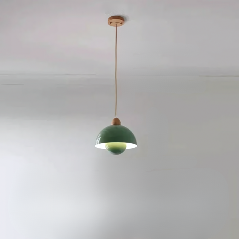 Rustikální dřevěná závěsná lampa Asteron pro teplou atmosféru