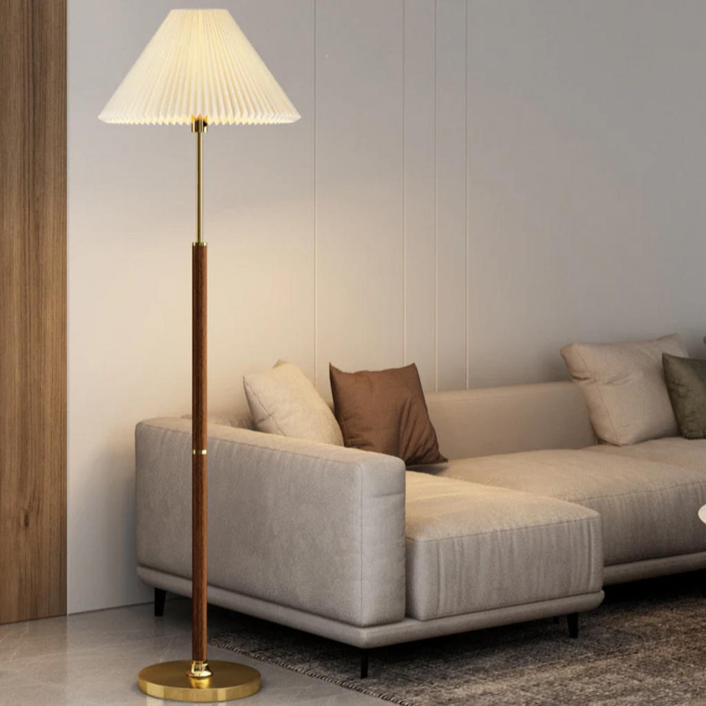 Aurea Reispapier-Stehlampe mit sanftem Umgebungslicht