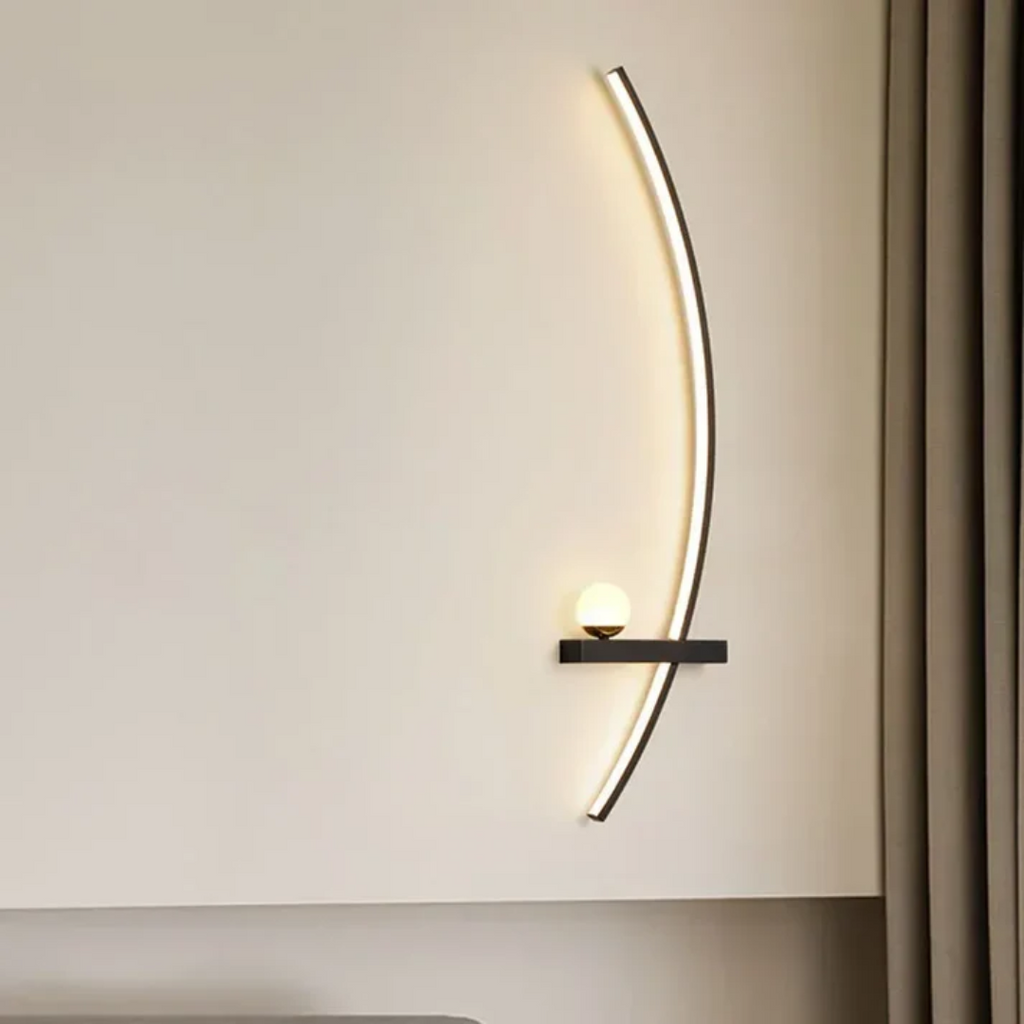 SolaraLume Vägglampa Lyxig LED för Sovrum och Hall Aluminiumarmatur