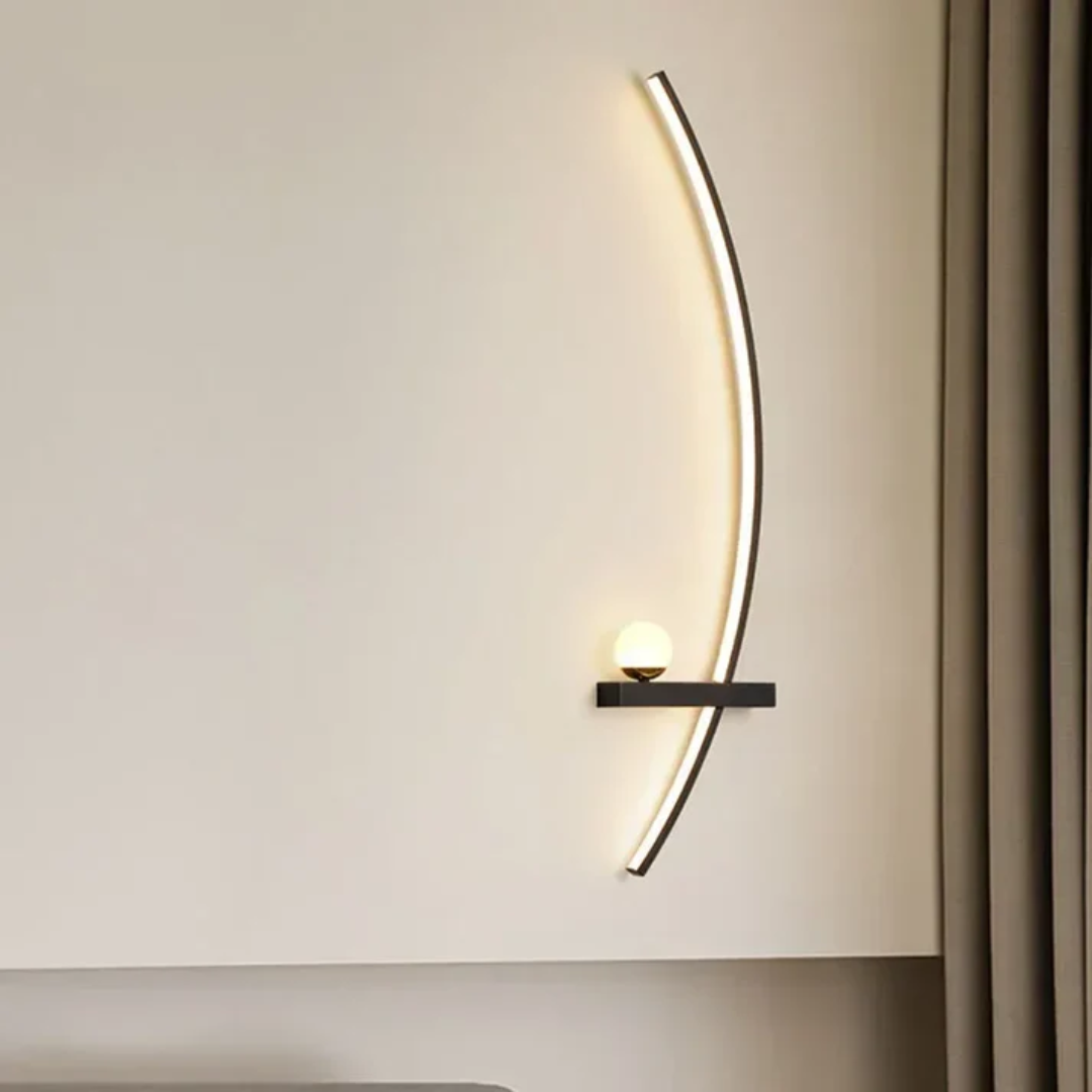 SolaraLume Vägglampa Lyxig LED för Sovrum och Hall Aluminiumarmatur