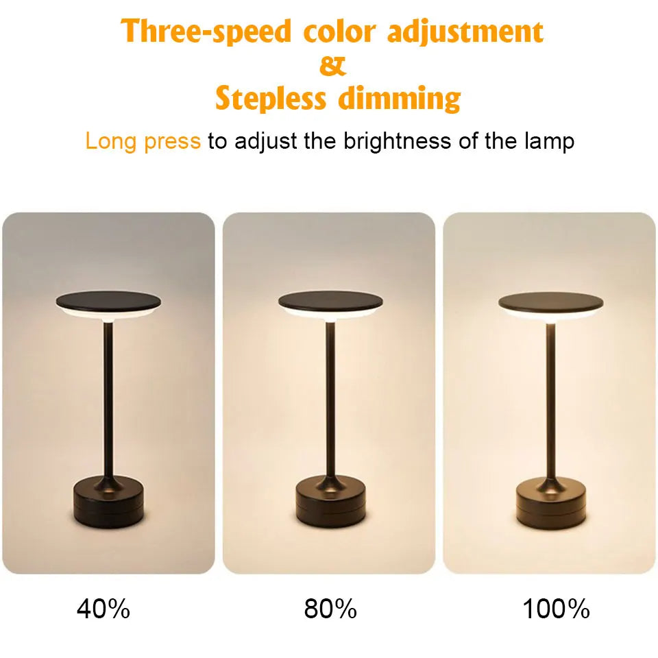 Lumenex USB dobíjecí LED stolní lampa s 3 teplotními režimy