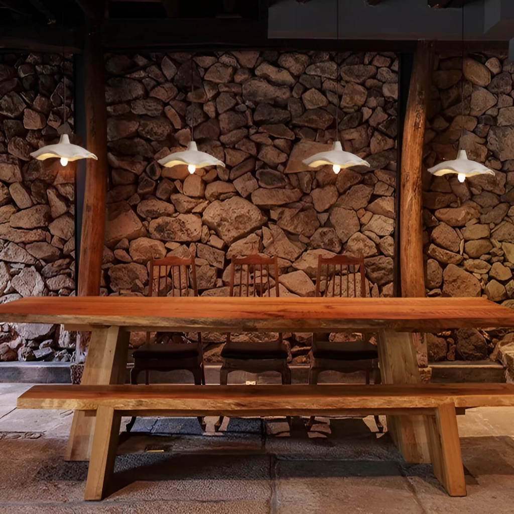 PetalForm Wabi-Sabi Concrete Pendant Lamp | Dining Table Light