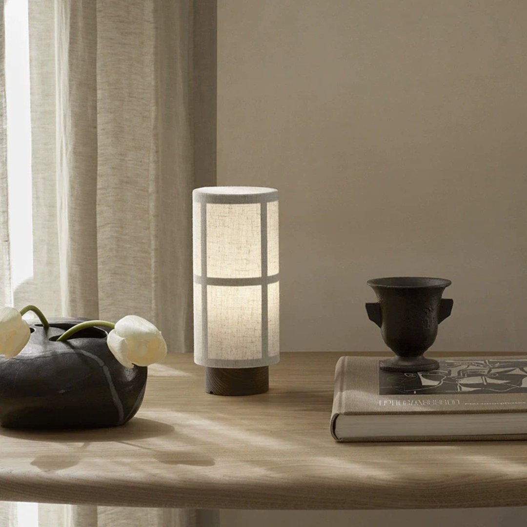 Miyori | Japanese Silk Bedside Night Lamp With Soft Glow