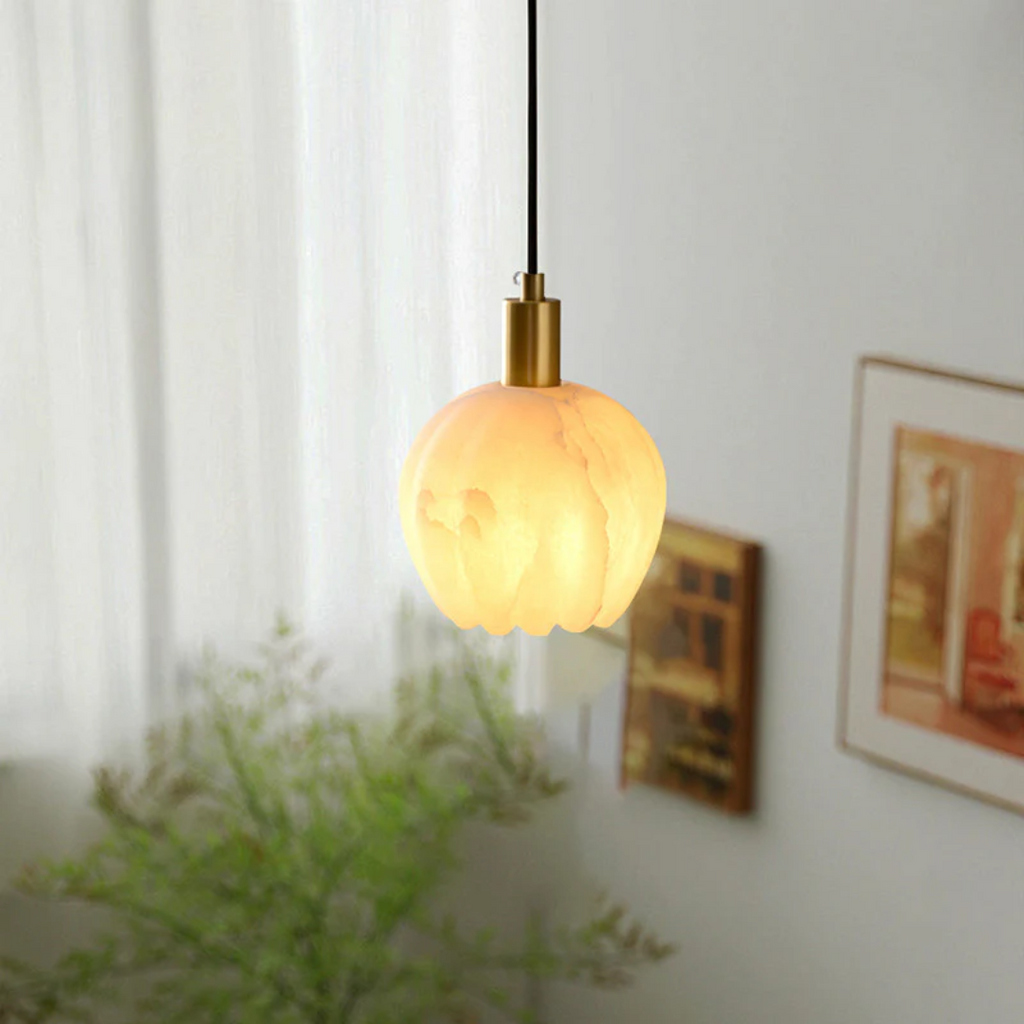 Calara Alabaster Pendant Light For Dining and Living Rooms