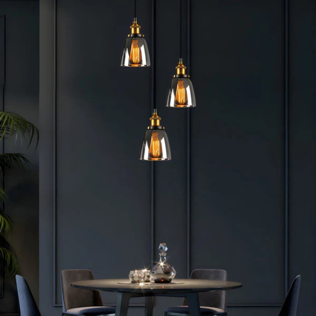 Vellora Vintage Glass Pendant Light for Dining Rooms and Living Spaces