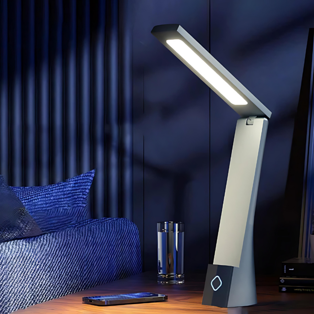 LyraGlow Kompaktní Skládací LED Stolní Lampa s Dotykovým Ovládáním