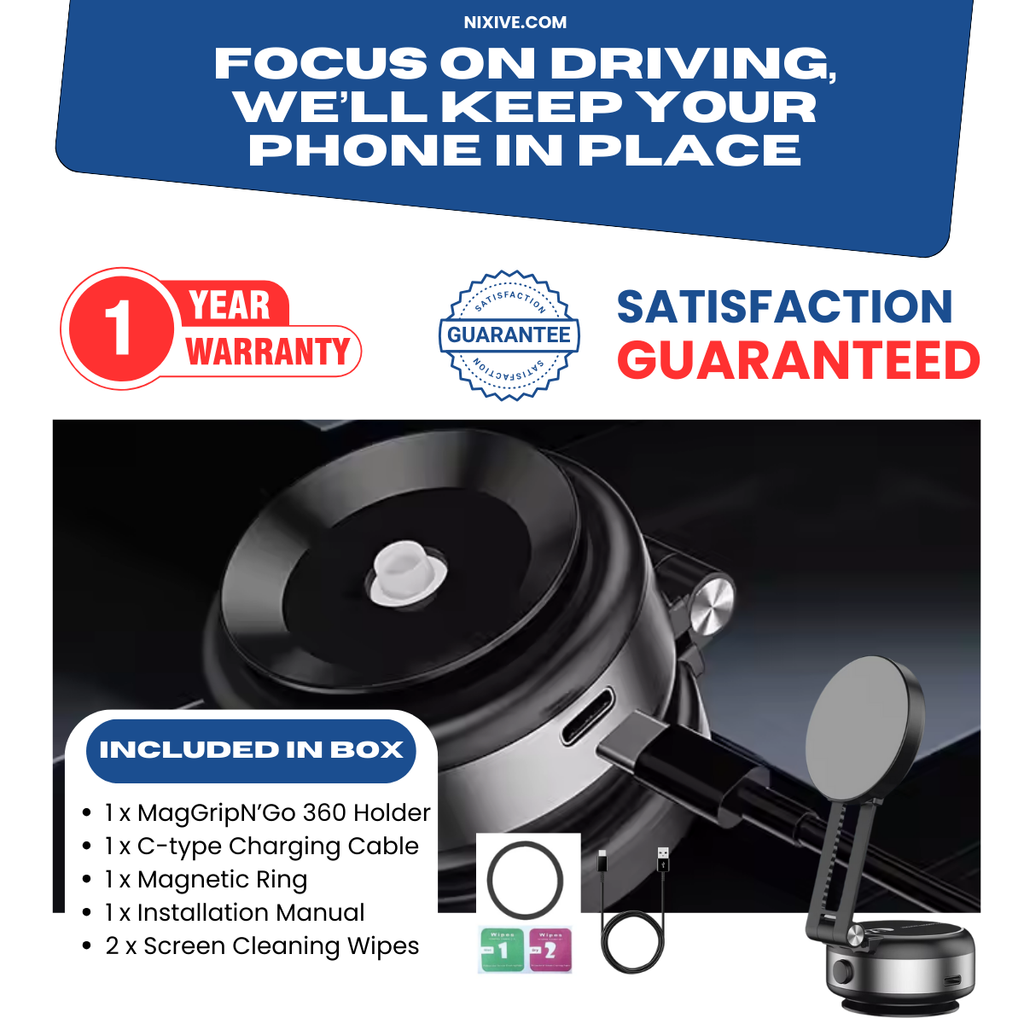 GripNova 360 Magnetic Phone Mount With Strong Suction