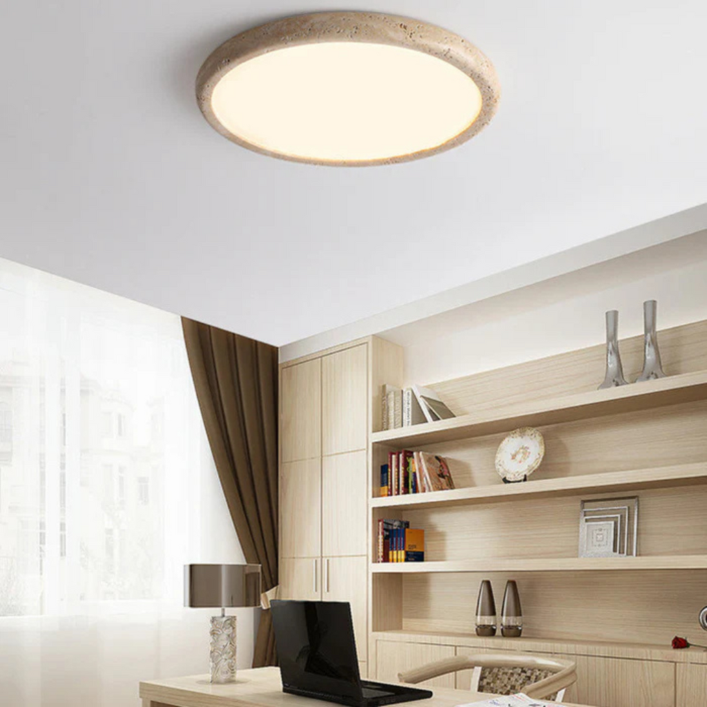 TerraStone Natural Stone LED Ceiling Light for Living Room