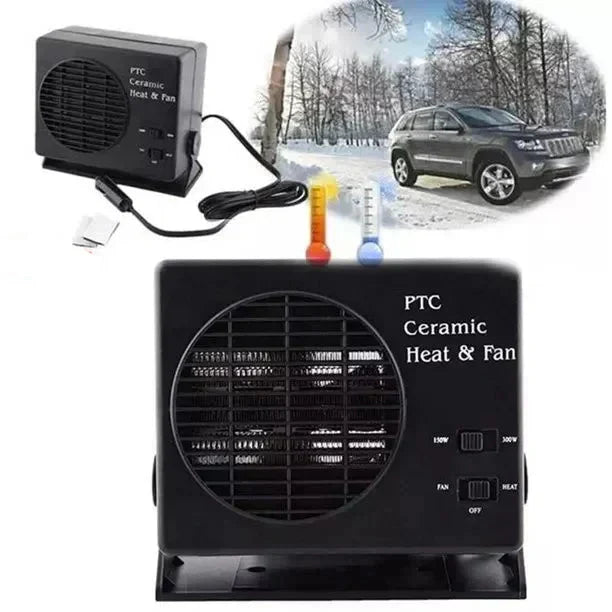 12V Ceramic Car Heater Fan With Auto Thermostat Defroster And Demister