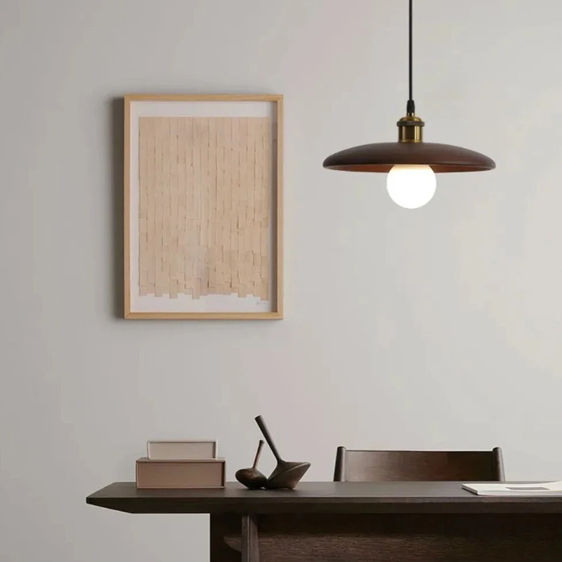 Mirell Wood LED Pendant Light in Scandinavian Minimalist Style